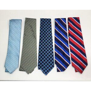 Lot of 5 Ties- 58in Calvin Klein, Banana Republic, Gap Premium, J.Crew